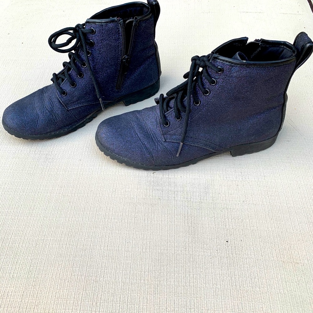 COPY - Kids blue glitter boots